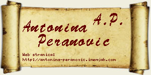 Antonina Peranović vizit kartica